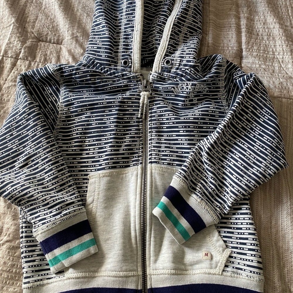 Boys zipper front hoodie jacket